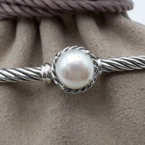 David Yurman Sterling Silver bracelet with Pearl